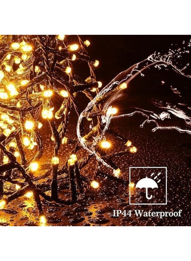 Y&D Christmas Lights Outdoor, Total 100M 1000LED Christmas Tree Lights with 8 Modes Waterproof, Warm White String Twinkle Lights Green Wire for Indoor Patio Garden Xmas Holiday Decorations - Image 2
