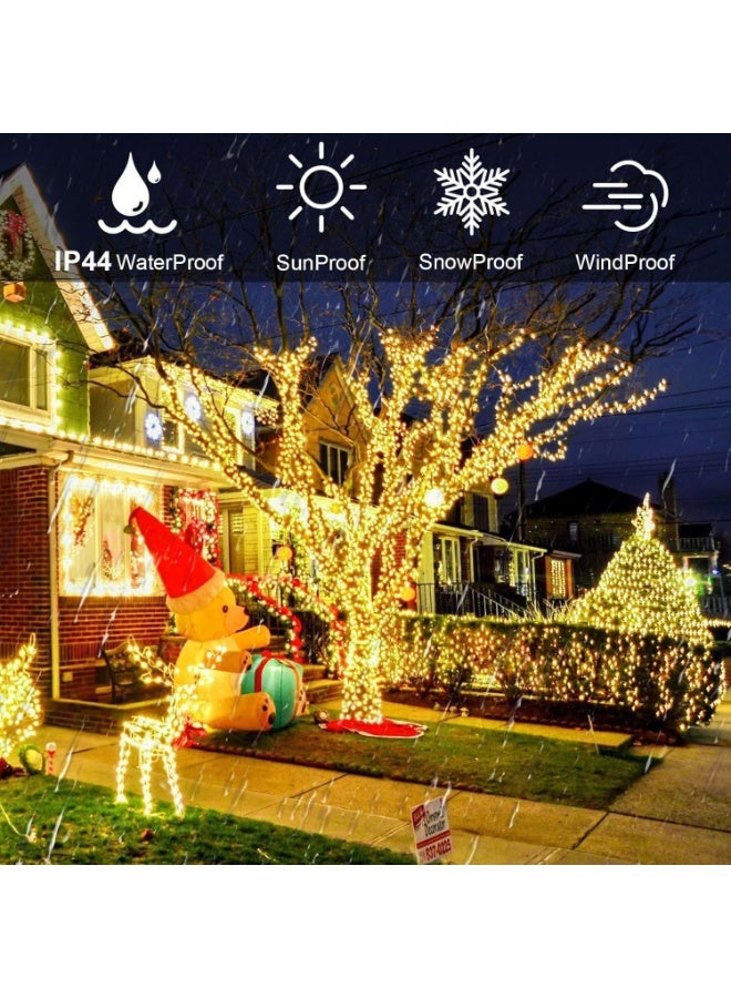 Y&D Christmas Lights Outdoor, Total 100M 1000LED Christmas Tree Lights with 8 Modes Waterproof, Warm White String Twinkle Lights Green Wire for Indoor Patio Garden Xmas Holiday Decorations - Image 5