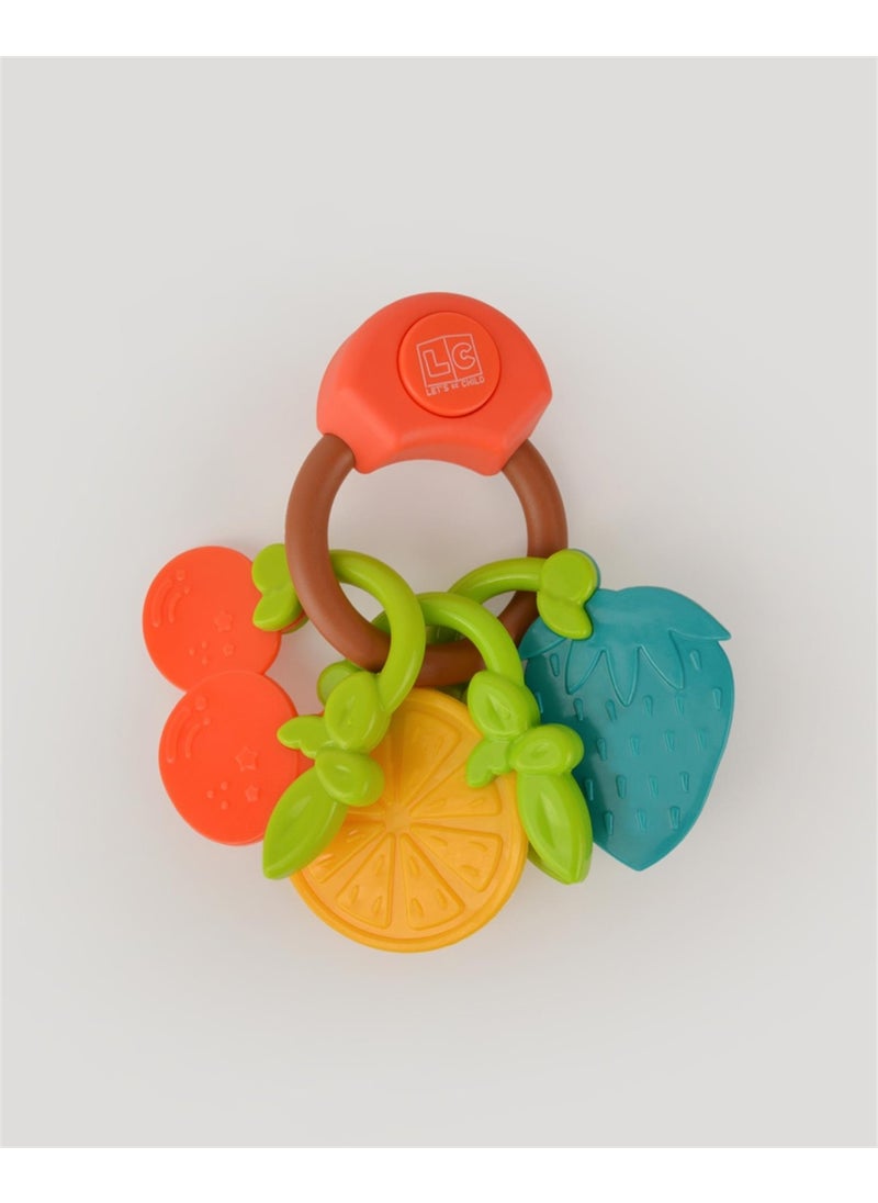 Let's Be Child LC Musical Fruit Teether & Rattle - Orange  - Image 1