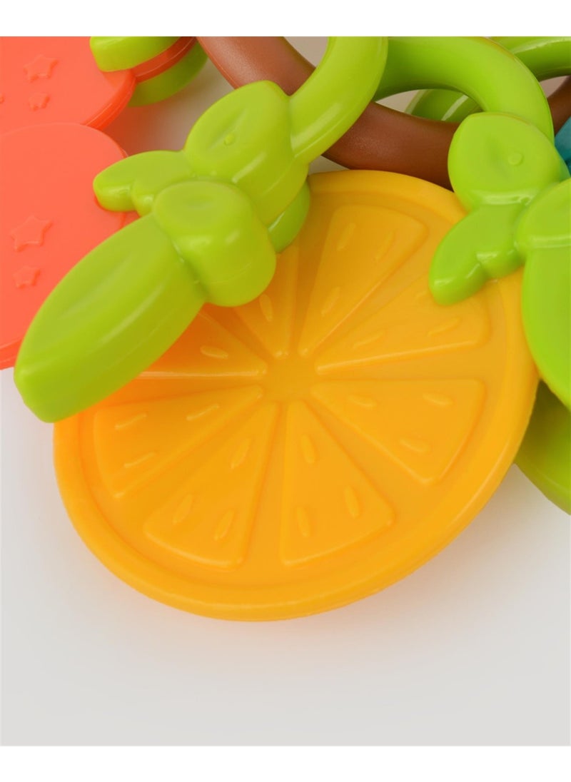 Let's Be Child LC Musical Fruit Teether & Rattle - Orange  - Image 5