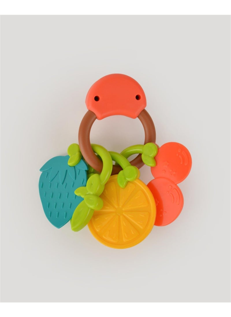 Let's Be Child LC Musical Fruit Teether & Rattle - Orange  - Image 2