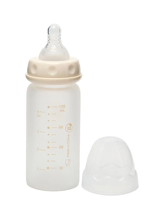 أطفال وأكثر Babies & More Baby Off-White Shatterproof Glass Feeding Bottle 120ml
