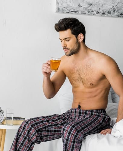 Andrew Scott Men's 3 Pack Cotton Flannel Fleece Brush Pajama Sleep & Lounge Pants (X-Large, 3 Pack - Plaids, Red/Snow/Black) - Image 5