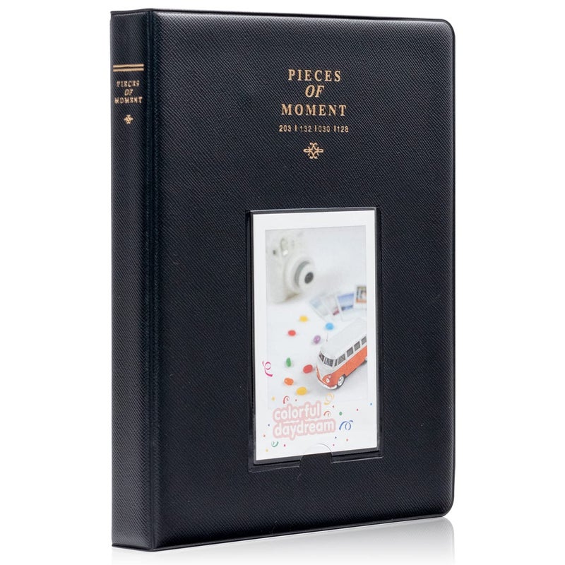 Ablus 128 Pockets Mini Photo Album - Fits for Fujifilm Instax Mini 11 Mini 9 Mini 8 Mini 90 Mini 25, Polaroid Snap PIC-300, Kodak Mini 3-Inch Film(Black) - Image 1