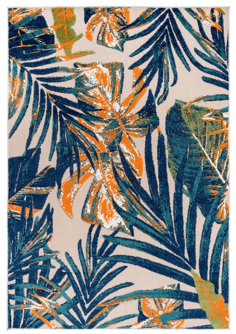Rugshop Tropical Floral Leaves Indoor/Outdoor Area Rug Durable Polypropylene, Non-Shedding, Easy to Clean, Perfect for Patio, Backyard, Deck and Outdoor Lounge, High Traffic Areas, 3'3" x 5' - Image 2
