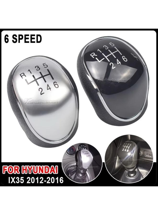6 Speed Black Manual Gear Shift Knob For Hyundai IX35 2012 2016 - Image 3