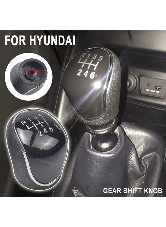 6 Speed Black Manual Gear Shift Knob For Hyundai IX35 2012 2016 - Image 1