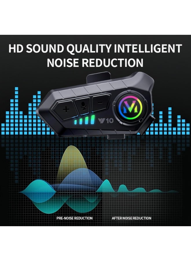 ORIONMAX Motorcycle Helmet Bluetooth Headset Speakers, HiFi Sound, Noise Cancellation, 1000mAh Battery, 25H Playtime, IPX6 Waterproof, Auto Answer, Voice Assistant, Boom & Soft Mic, Fits All Helmets - Image 3