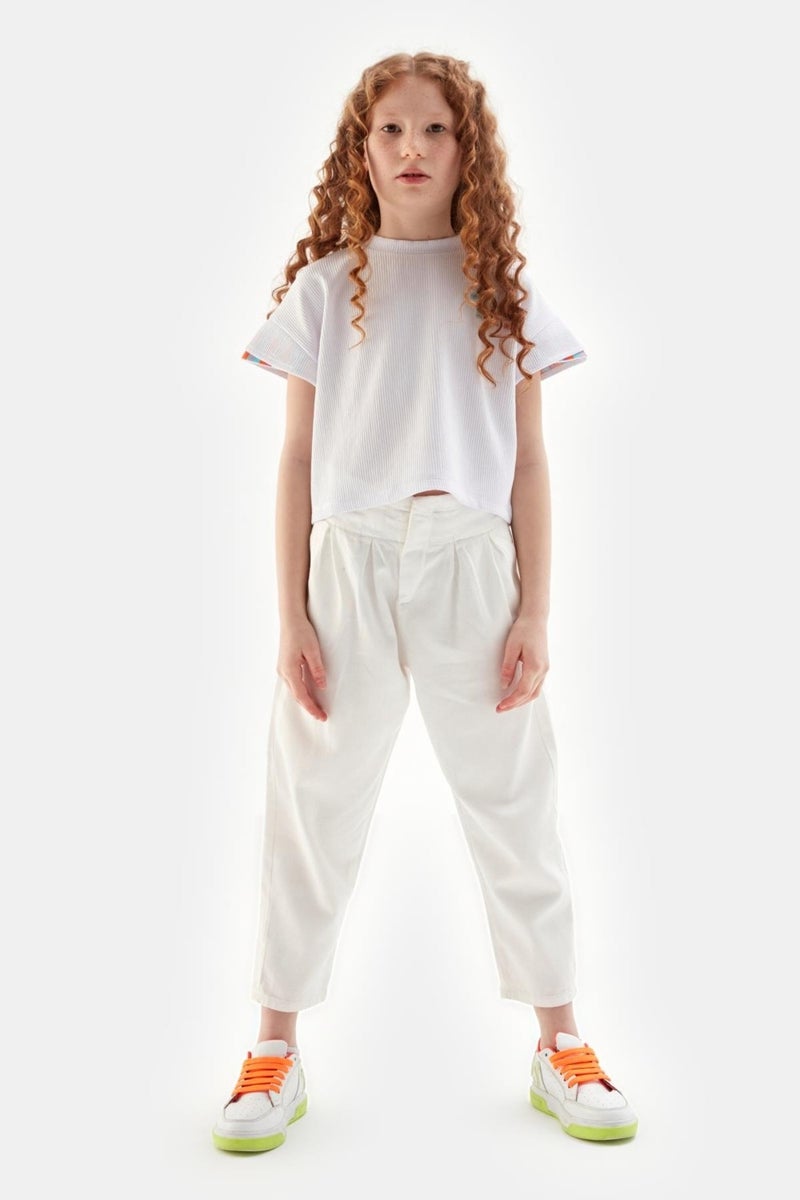 TYESS Bg Store Girl White Pants 23SS0TJ4212 - Image 1