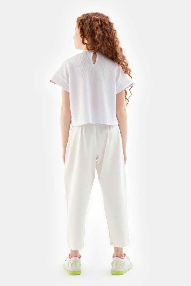 TYESS Bg Store Girl White Pants 23SS0TJ4212 - Image 4