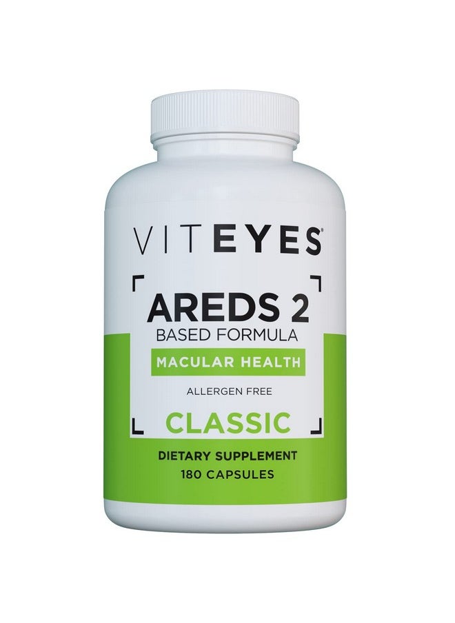 Viteyes - Areds 2 Eye Vitamins Classic Macular Support Natural Allergen Free Capsules With Vitamin E Vitamin C Zinc Copper Lutein & Zeaxanthin Eye Doctor Trusted Manufactured In The Usa 180 Ct - Image 1