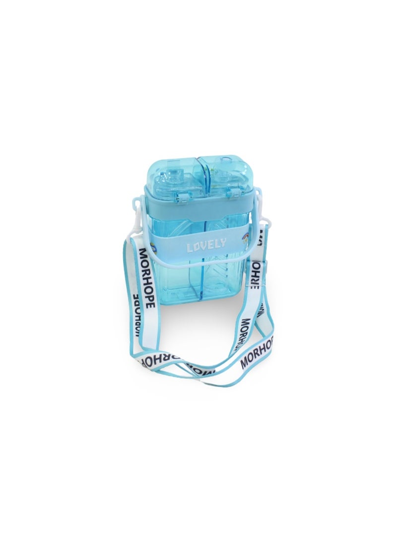 TOKYO 2-in-1 Plastic Water Bottle – Baby Blue - Image 2