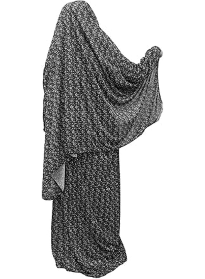 Unique Islamic Prayer Kaftan for Women: Full Body Coverage with Hijab, Perfect Design for Ramadan Nights Worship and Special Occasions - Image 2