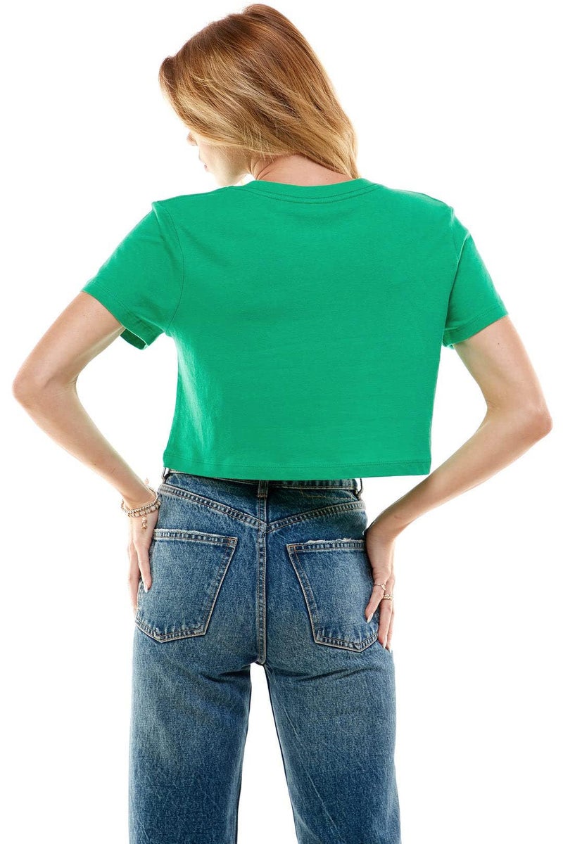 LUBERLIN Womens St Patricks Day Shirt Crop Tops Lucky Irish Shamrock Paddy's Day Clothes Outfit Top(Green 2 M) - Image 2