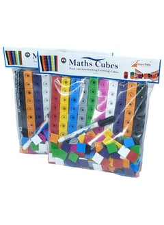 StepsToDo StepsToDo Math Cubes & Face Plates (Pack of 200). Foundation Kit. with Activity Guide & Pen. Number & Building Block. Counting Interlinking Cubes. Creative Fun and Learn for 3+ Years  - Image 2