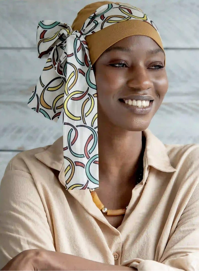 رنگ وشاح نسائي أنيق من Yanna Camel Cerchio - Image 1