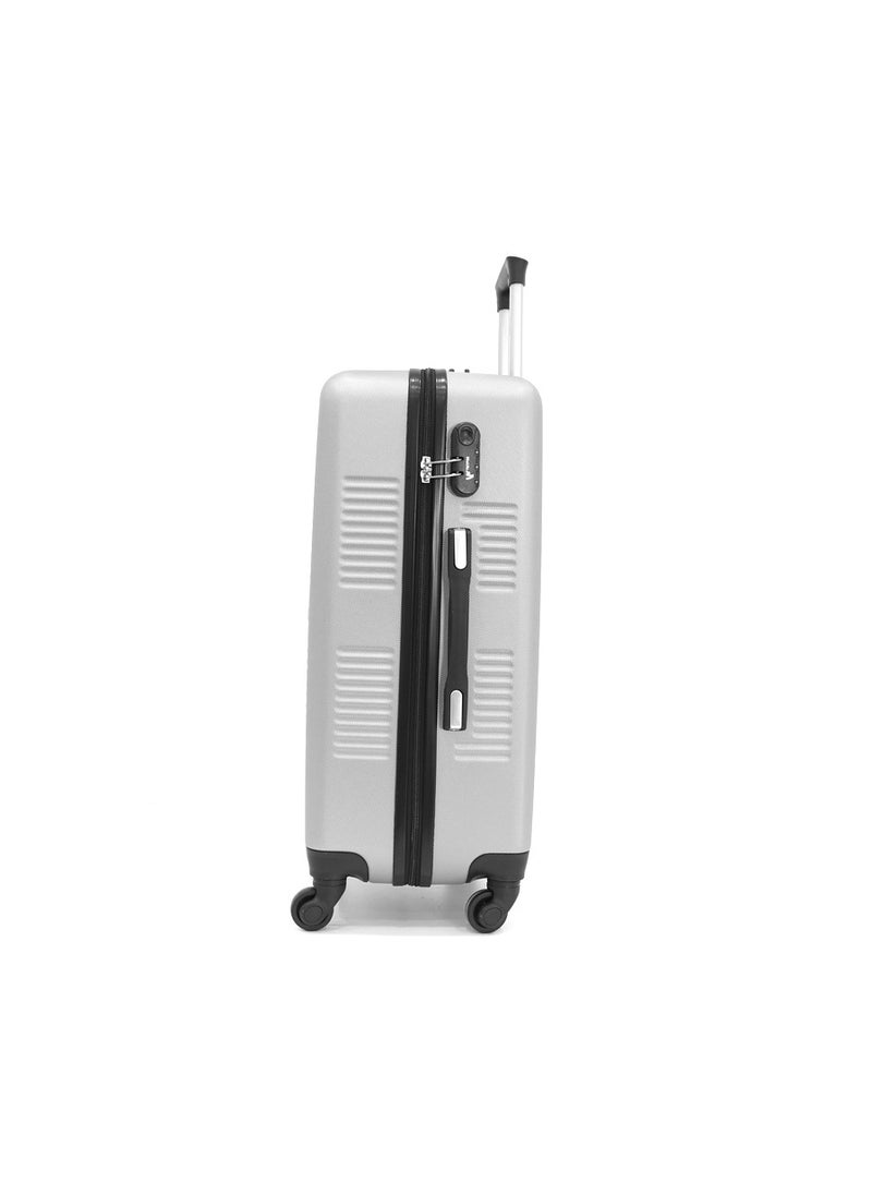 MELIFE Hardshell Luggage Trolley Bag 3 Pieces Set With Spinner Wheels,Silver (S-20inch,M-24inch,L-28inch)  - Image 2
