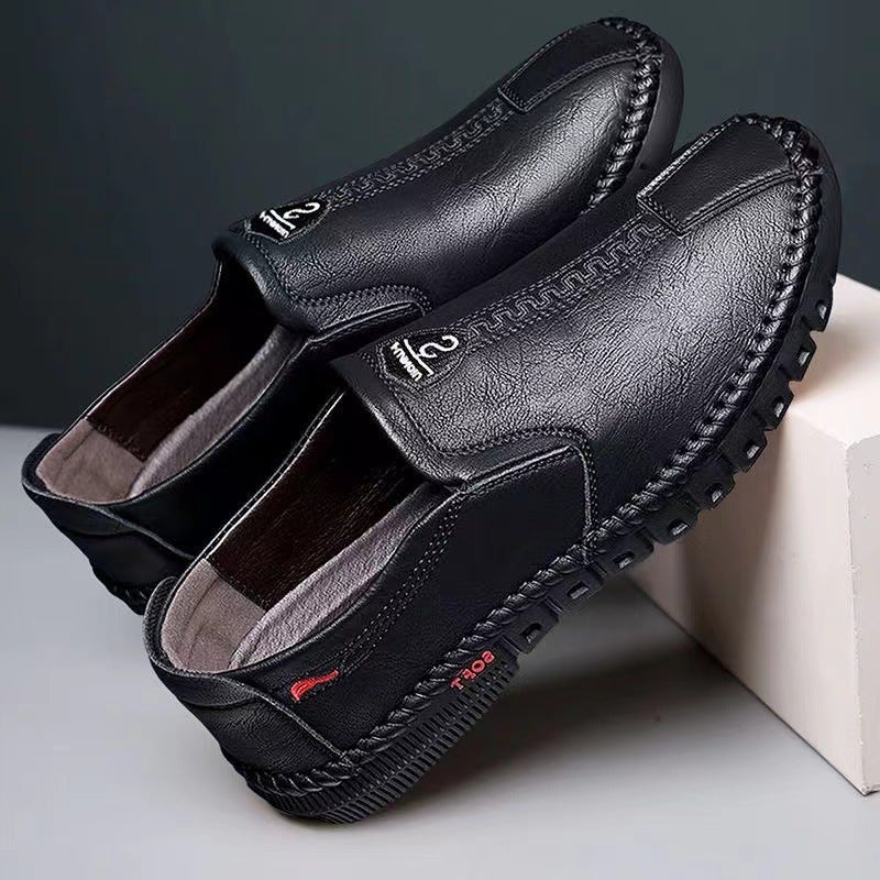 2024 Summer Mens Casual Low-Heel Business Fashion Shoes F80 Black 