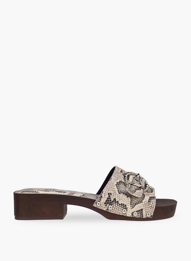 Surestep Women Buckle Accent Block Heel Sandals - Image 3