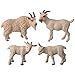 JOKFEICE Animal Figures 4pcs Plastic White Goat Animals Action Model Science Project Learning Educational Toys Birthday Gift Cake Topper for Kids - Image 2
