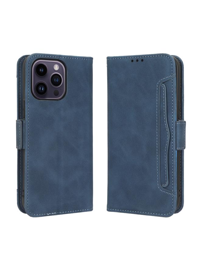 اس-توب جراب هاتف من الجلد لهاتف iPhone 14 Pro Max بملمس جلد العجل وفتحات للبطاقات - Image 2