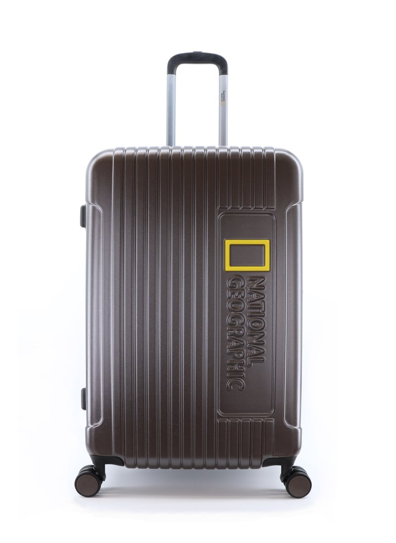 NATIONAL GEOGRAPHIC حقيبة سفر كبيرة من National Geographic Canyon ABS/PC صلبة وقابلة للحمل، خفيفة الوزن وقابلة للتمدد ومضادة للسرقة وسحاب وقفل TSA، حقيبة سفر بعجلات مزدوجة (28 بوصة).  - Image 1