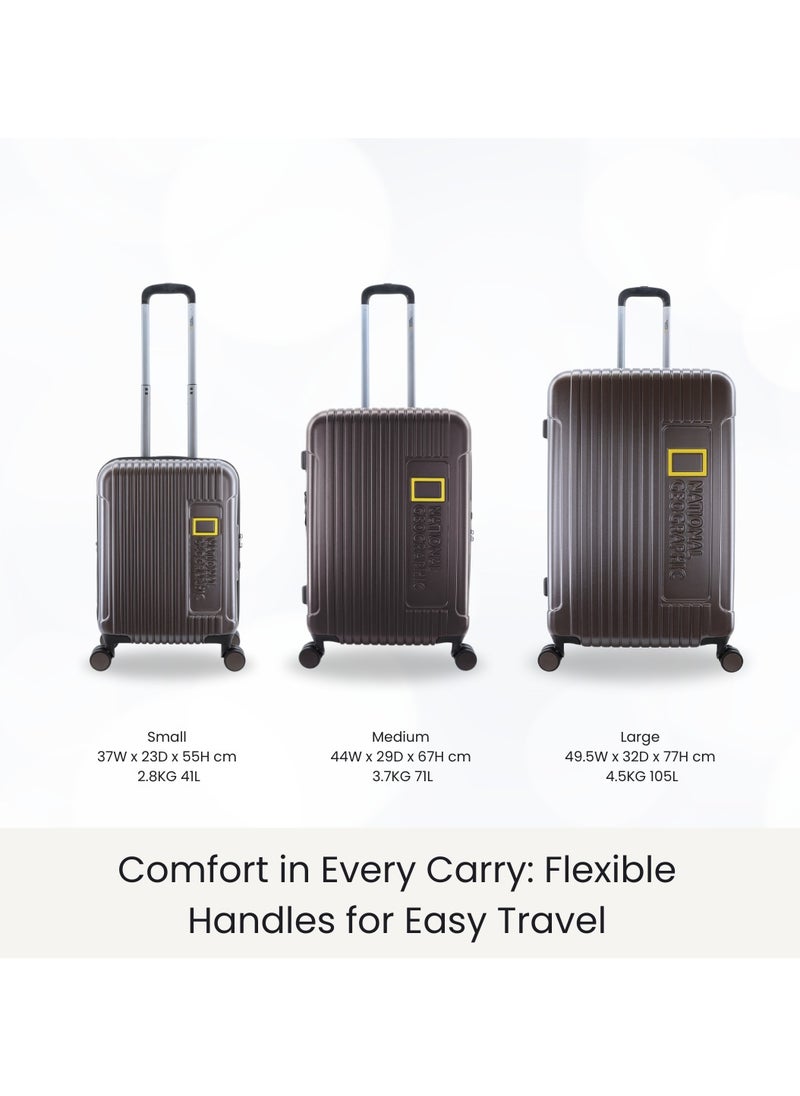 NATIONAL GEOGRAPHIC حقيبة سفر كبيرة من National Geographic Canyon ABS/PC صلبة وقابلة للحمل، خفيفة الوزن وقابلة للتمدد ومضادة للسرقة وسحاب وقفل TSA، حقيبة سفر بعجلات مزدوجة (28 بوصة).  - Image 3