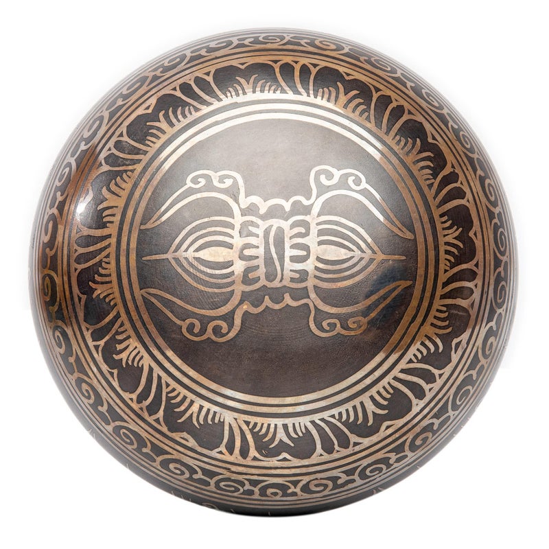 HIMALAYAN BAZAAR Tibetan Singing Bowl Set - 4" Easy To Play Authentic Handmade For Meditation Sound 7 Chakra Healing By Himalayan Bazaar (Brown & Red) - Image 4