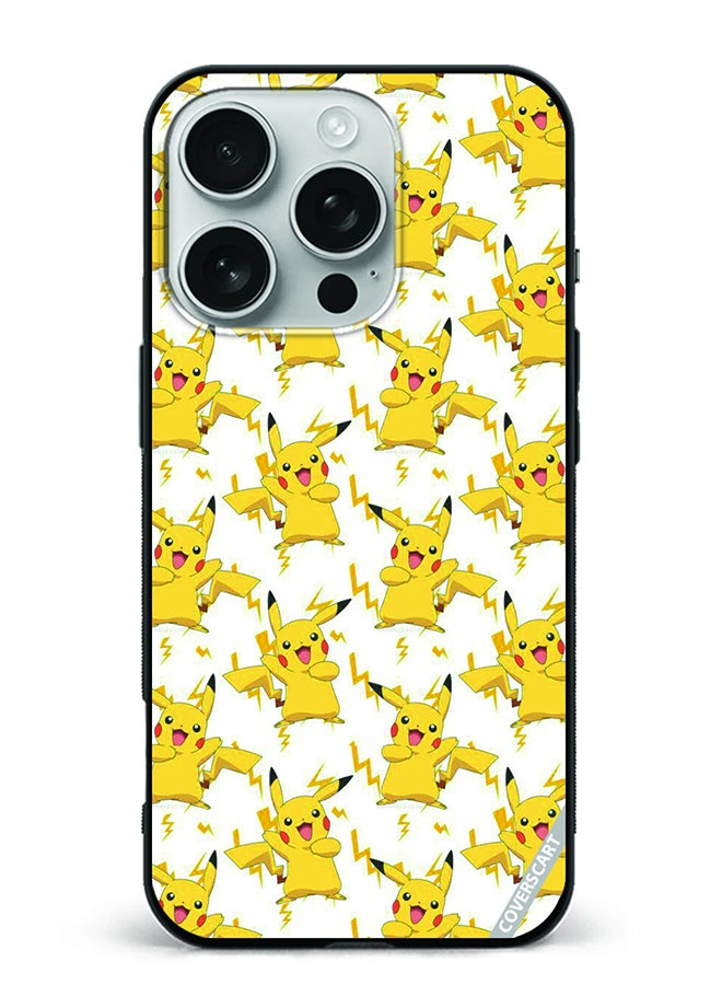 Protective Case Cover For Apple iPhone 16 Pro Pikachu Design Multicolour