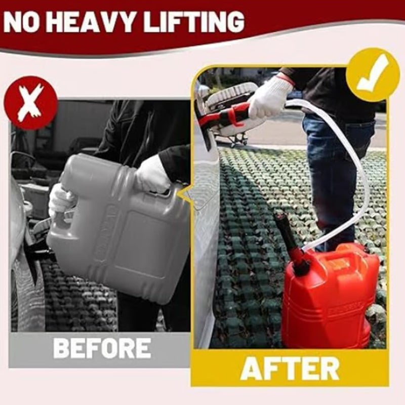 PINKE Portable Power Battery Pump, Battery Operated Gas Can Pump, Battery Operated Electric Siphon Pump, Easy to Use Hand Fuel Pump for Gas Kerosene Diesel - Image 2