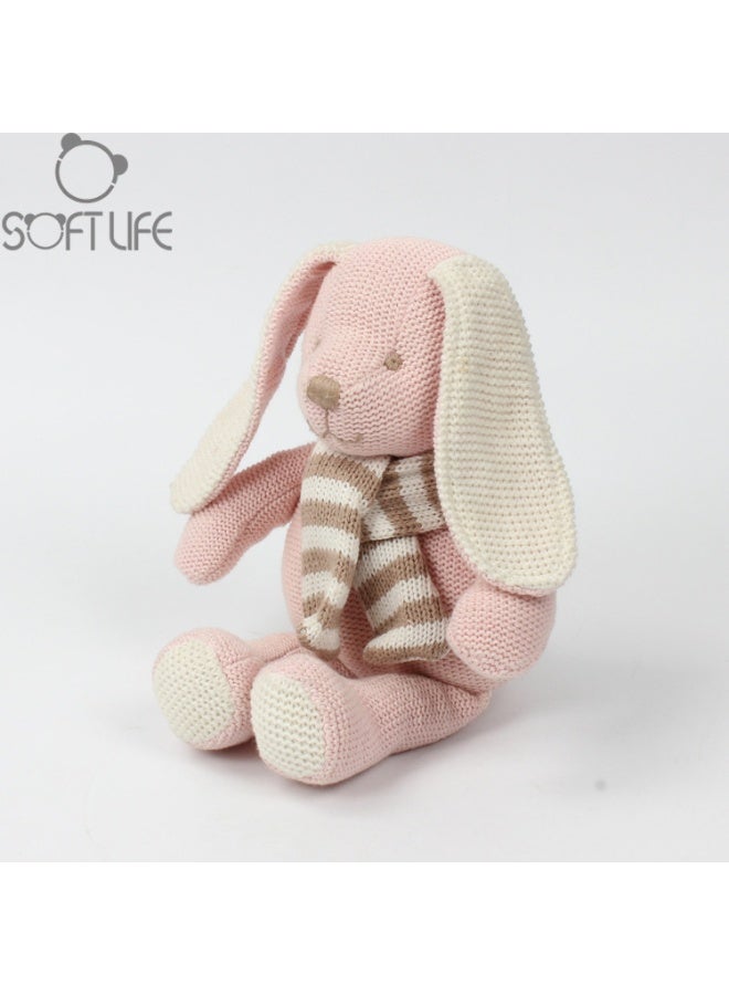 Softlife Soft Life Pink Yarn Fabric Bunny Doll - Cozy Comfort Toy  - Image 3