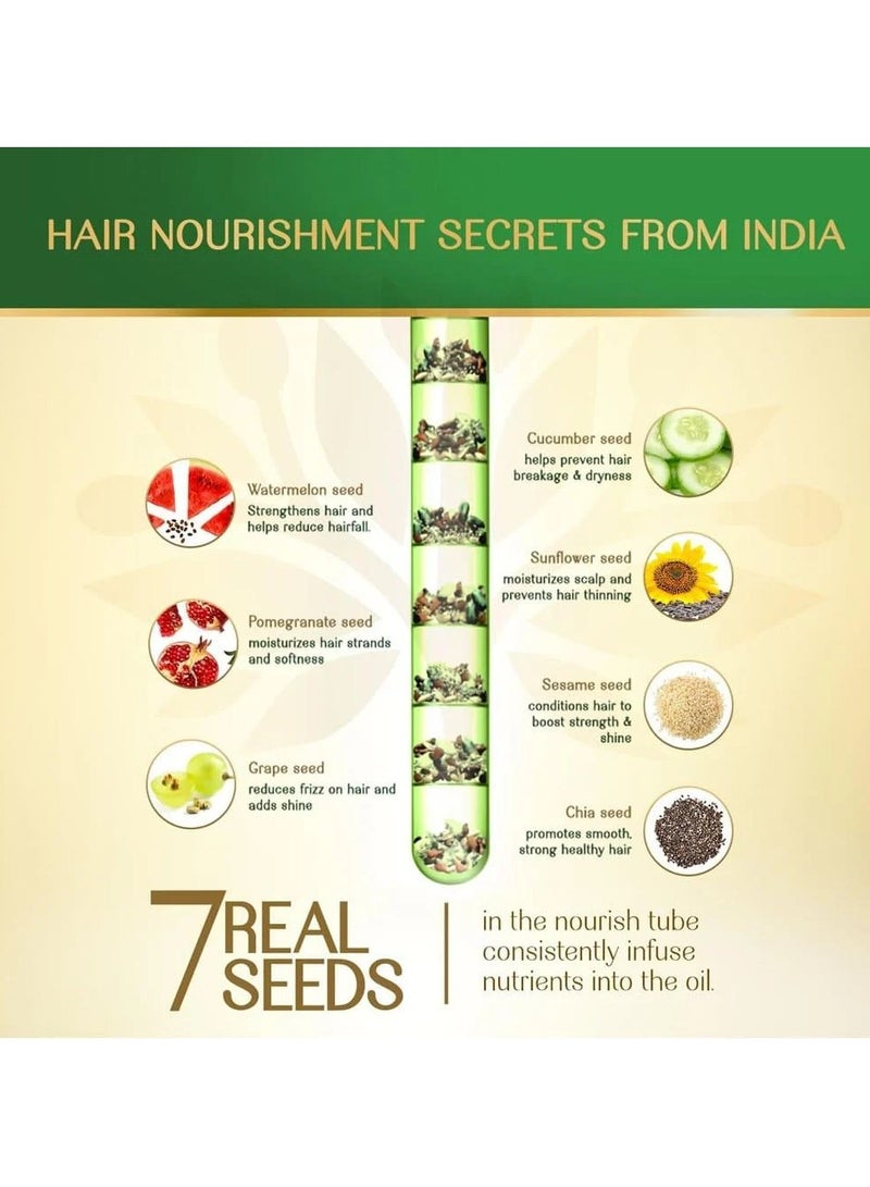 هيربس إنديا زيت الشعر بالأملا و 7 بذور - 180 مل - Image 4
