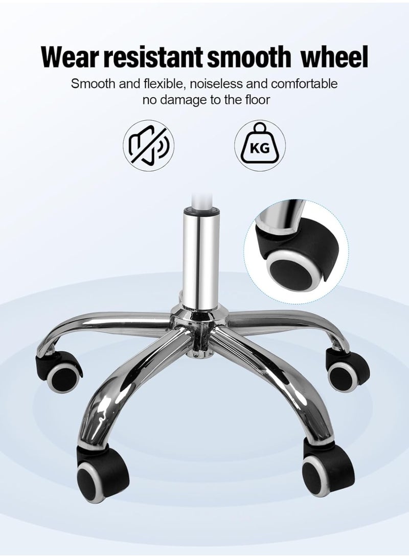 Meishida Saddle Stool Rolling Chair for Massage Salon Spa Drafting,Adjustable Hydraulic Stool with Wheels without Backrest (White)  - Image 4