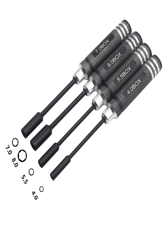 Vgoohobby 4Pcs Hex Nut Key Socket Screw Driver Tool,4.0 5.5 7.0 8.0mm Sleeve Wrench Spanner,RC Flat Head Wrench Screwdrivers Repair Tools Kit for RC FPV Car Truck Boat - Image 3