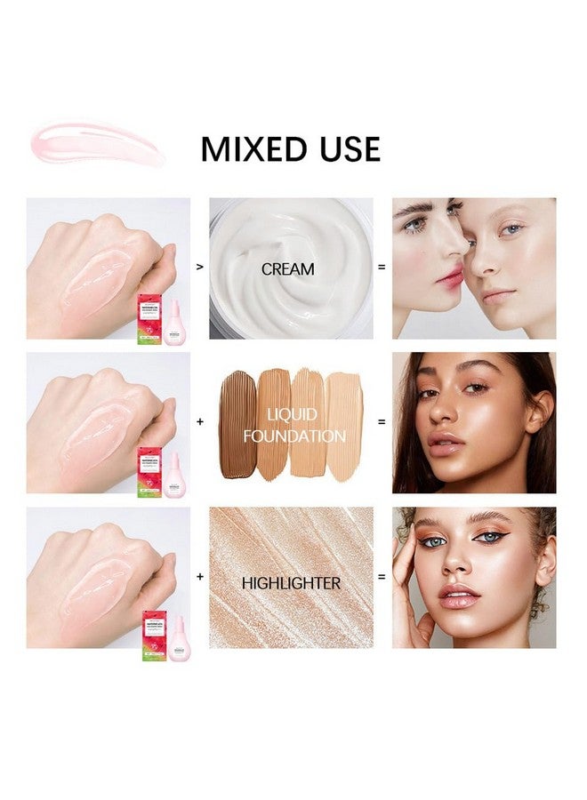 JISKG 2 Pcs Watermelon Moisturizer Facial Serum Brighten Moisturize And Lightweight Glow Facial Serum & Priming Liquid Highlighter. - Image 5