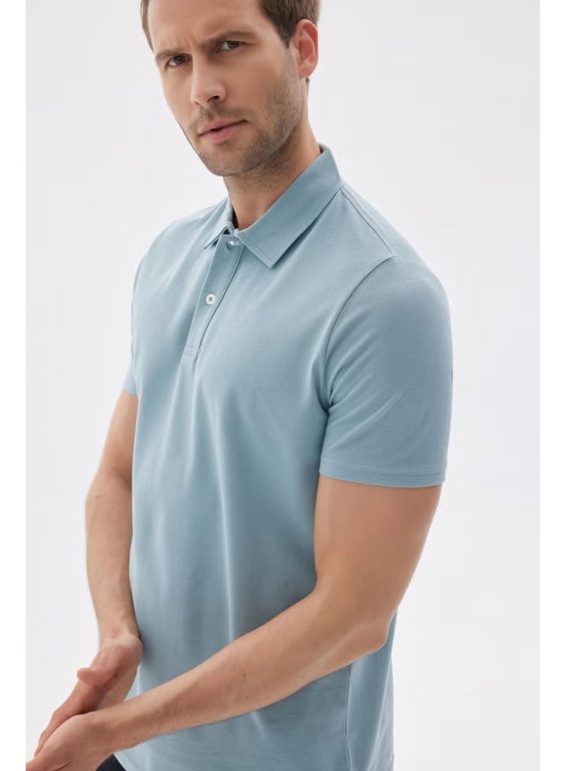 Odelon Men's Basic Polo Neck T-Shirt (Regular Fit) Mint - Image 3