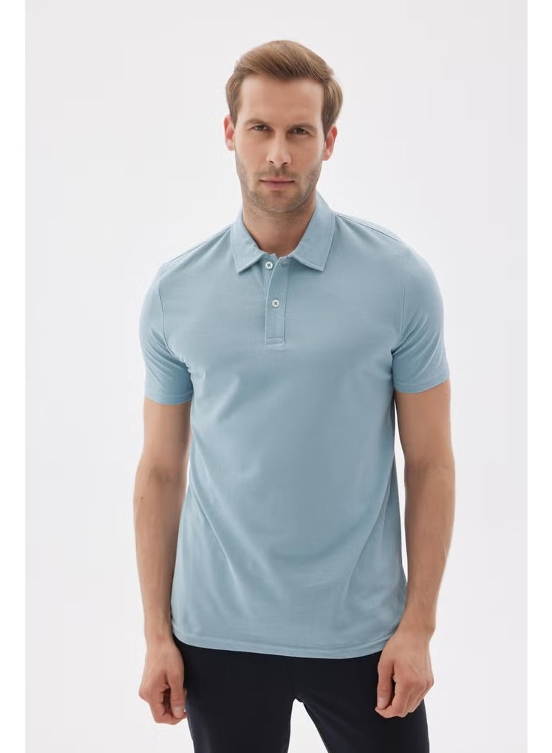 Odelon Men's Basic Polo Neck T-Shirt (Regular Fit) Mint - Image 4