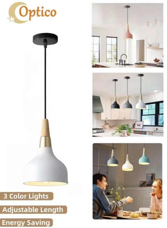 Optico Pendant Ceiling Light, Chandelier Decor Lamp Hanging Ceiling Light with 3-Color Light Indoor Lighting Hanging Lamp with Adjustable Cord for Living Room Bedroom Kitchen Restaurant Hallway - Image 1