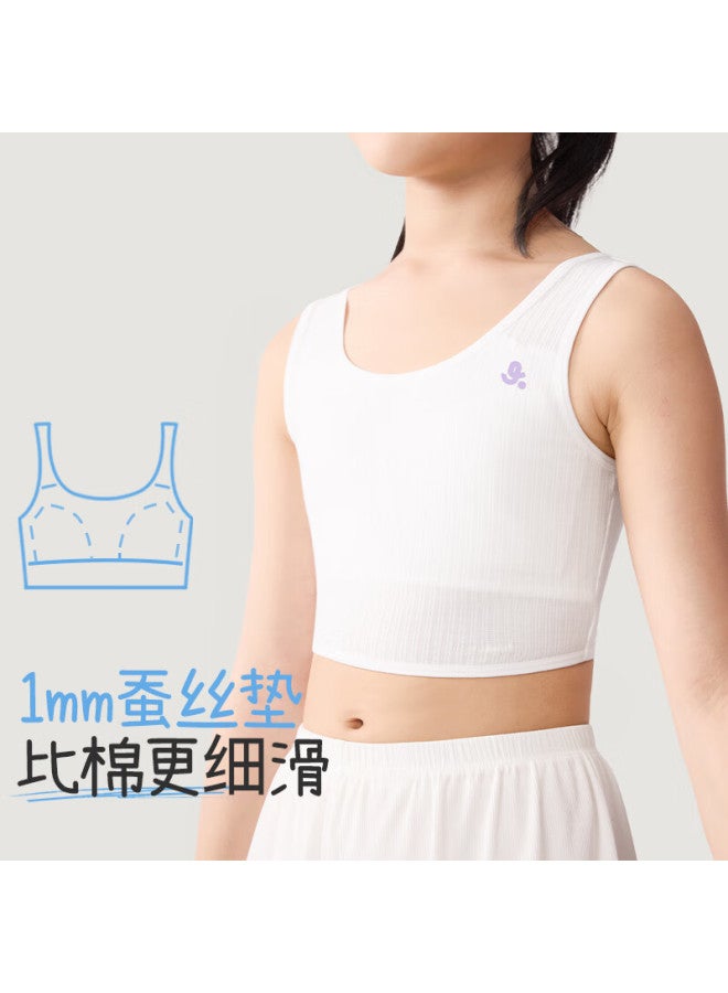 Jiusuiban Girls' Underwear, Class A 80s Modal, Seamless Thin Bra, For Girls Aged 8-10 During Puberty, Mid-length Camisole