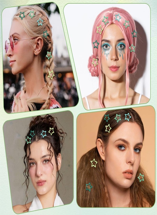 Tyqour 16 Pcs Star Hair Clips - Metal Non-Slip Star Clips Kawaii Snap Hair Clips Small Cute Hair Barrettes Neon Y2k Hair Accessories for Girls Kids Toddlers Women (Green, Blue, Yellow) - Image 4