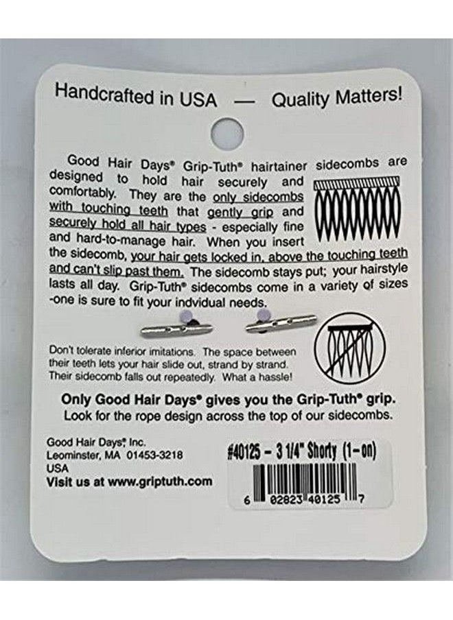 Good Hair Days 3 1/4 Inch Griptuth Shorty Comb Crystal  - Image 4