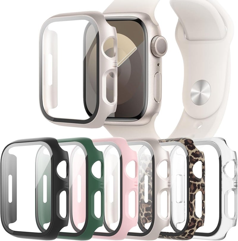 QCKANLJ 6-Pack Case Compatible with Apple Watch Series 11 10 42mm with Tempered Glass Screen Protector, QCKANLJ Ultra-Thin Hard PC Protective Face Cover Bumper for iWatch 11/10 42 mm - Image 1