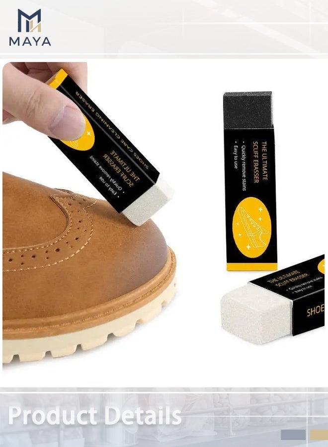 Maya 4 in 1 Suede & Nubuck Cleaning Kit - Dual-Sided Brush with Detachable Eraser for Shoes, Sneakers, Boots, Upholstery Care Tool - Image 5