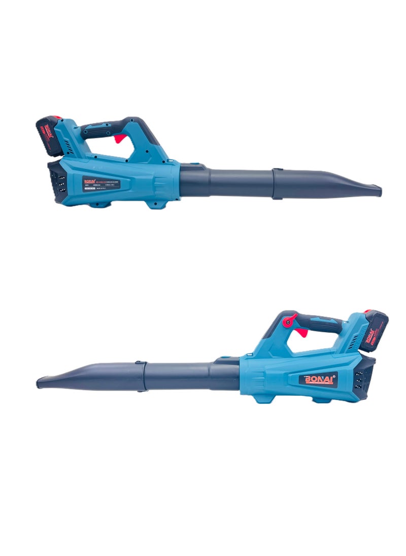 BONAI - Cordless Leaf Blower, 168VF Li-Ion Battery, 24000 RPM, Lightweight Portable Blower with 2 Batteries, Charger, and Nozzles for Home, Garden, and Outdoor Cleaning, BN-HKBL020 - Image 1