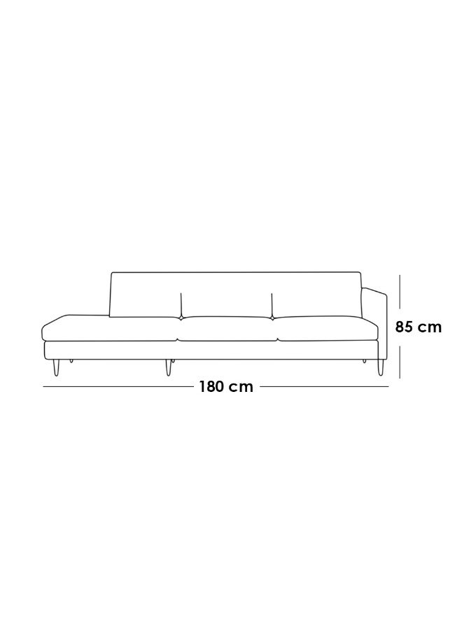 Mardod Saudi Chaise Lounge Sofa Made of Swedish Wood and Velvet Fabric with Comfortable Upholstery - Beige - MEG.ST.1073 - Image 2
