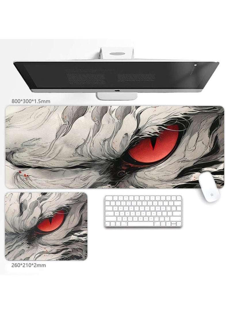 Large Mouse Pad Extended Gaming Non-Slip Rubber Base Office Desk Keyboard Mouse Pads White 