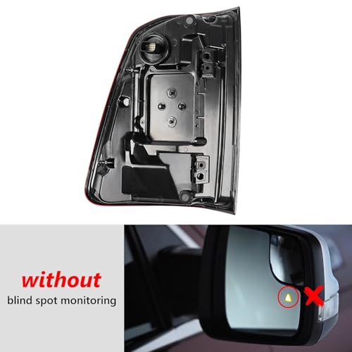 FIONE For Dodge Ram 1500 Tail Light Assembly Without Blind Spot 20192022 LED Type Red Lens Chrome Interior LeftRight Side - Image 3