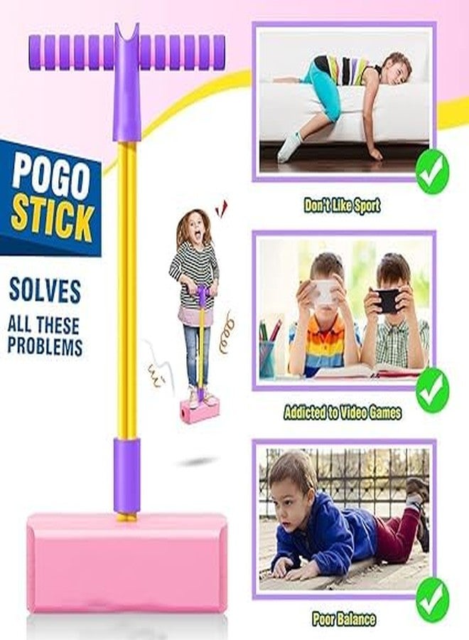 MITVIK Foam Pogo Jumper for Kids - Safe Bungee Pogo Stick Toy with Squeaky Sound, Indoor & Outdoor Balance Training Toy for Boys & Girls Age 3+ (Up to 250 lbs, Multicolor) - Image 3