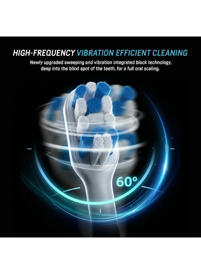 Qutek DENTAVIA Smart Electric Toothbrush – 180-Day Battery Life, 2-in-1 Sonic & 60° Sweeping Motion Technology, 6 Modes, Pressure Sensor & IPX7 Waterproof - Image 4