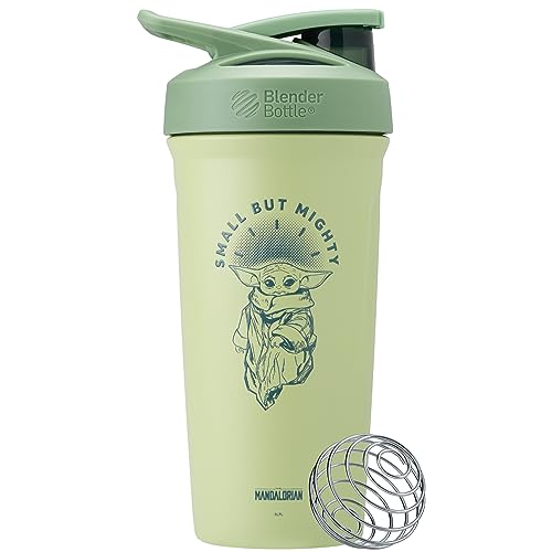 BlenderBottle Star Wars Sport Insulated Stainless Steel Shaker Bottle Wire Whisk 24Ounce Small But Mighty Protein Shakes Hydration for Athletes Fitness Enthusiasts Easy Mixing Lockable Lid - Image 1